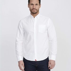 UNTUCKit Russian River Untucked Shirt Men Long Sleeve White Oxford size XL